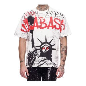 Valabasas Crew Neck T-Shirt Freedom Mens White VLBS-VT1-1104